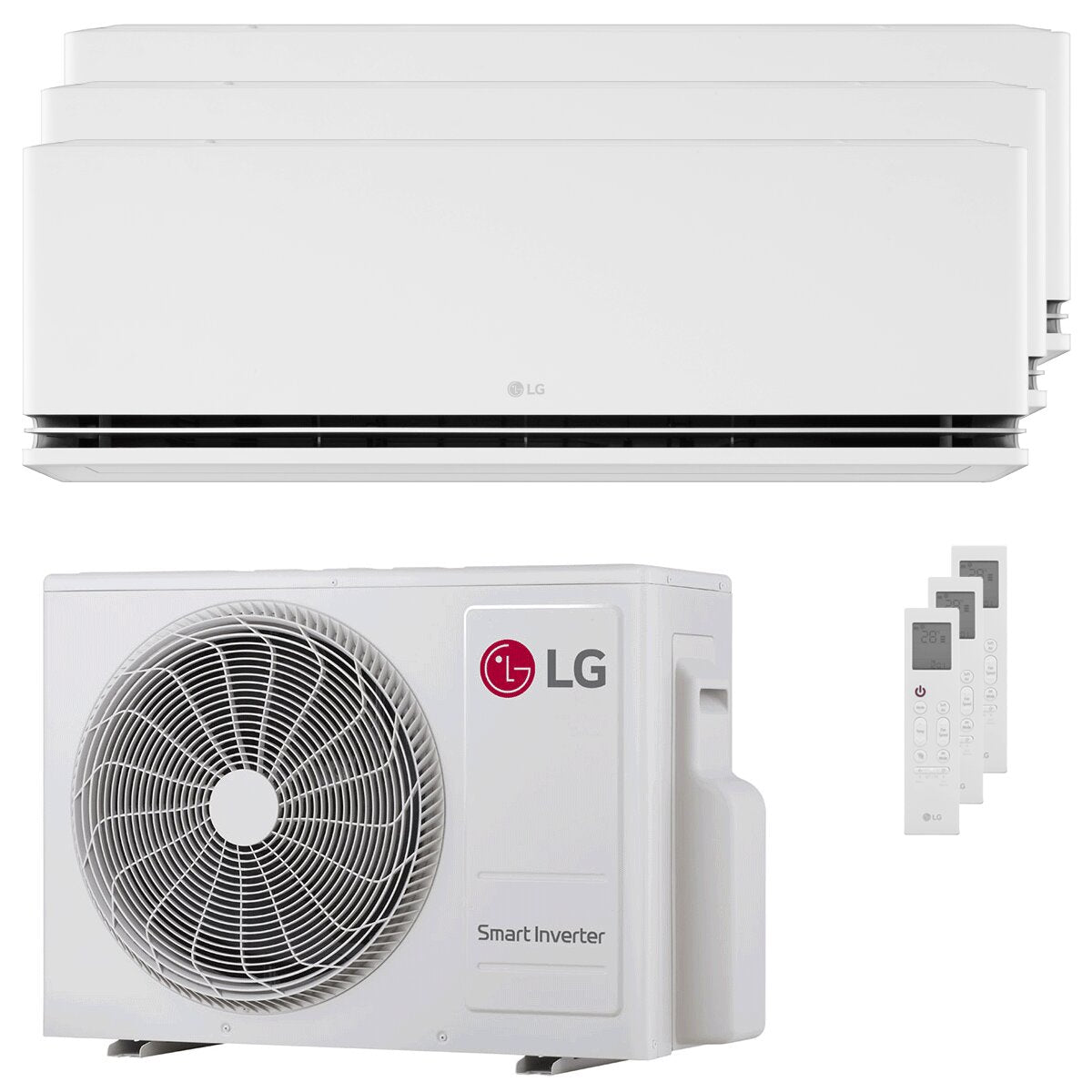 LG DUALCOOL Deluxe AI Split-Klimaanlage (Testversion) 9000+9000+9000 BTU Inverter A+++ WLAN-Außeneinheit 5,3 kW
