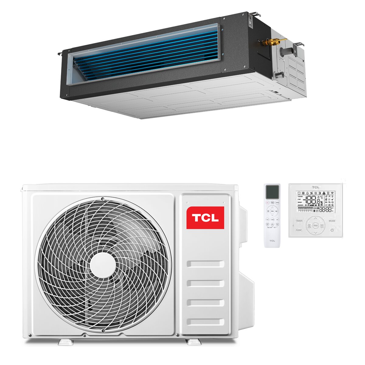 Climatiseur gainable TCL Série D 12 000 BTU R32 Inverter Wi-Fi A++/A+