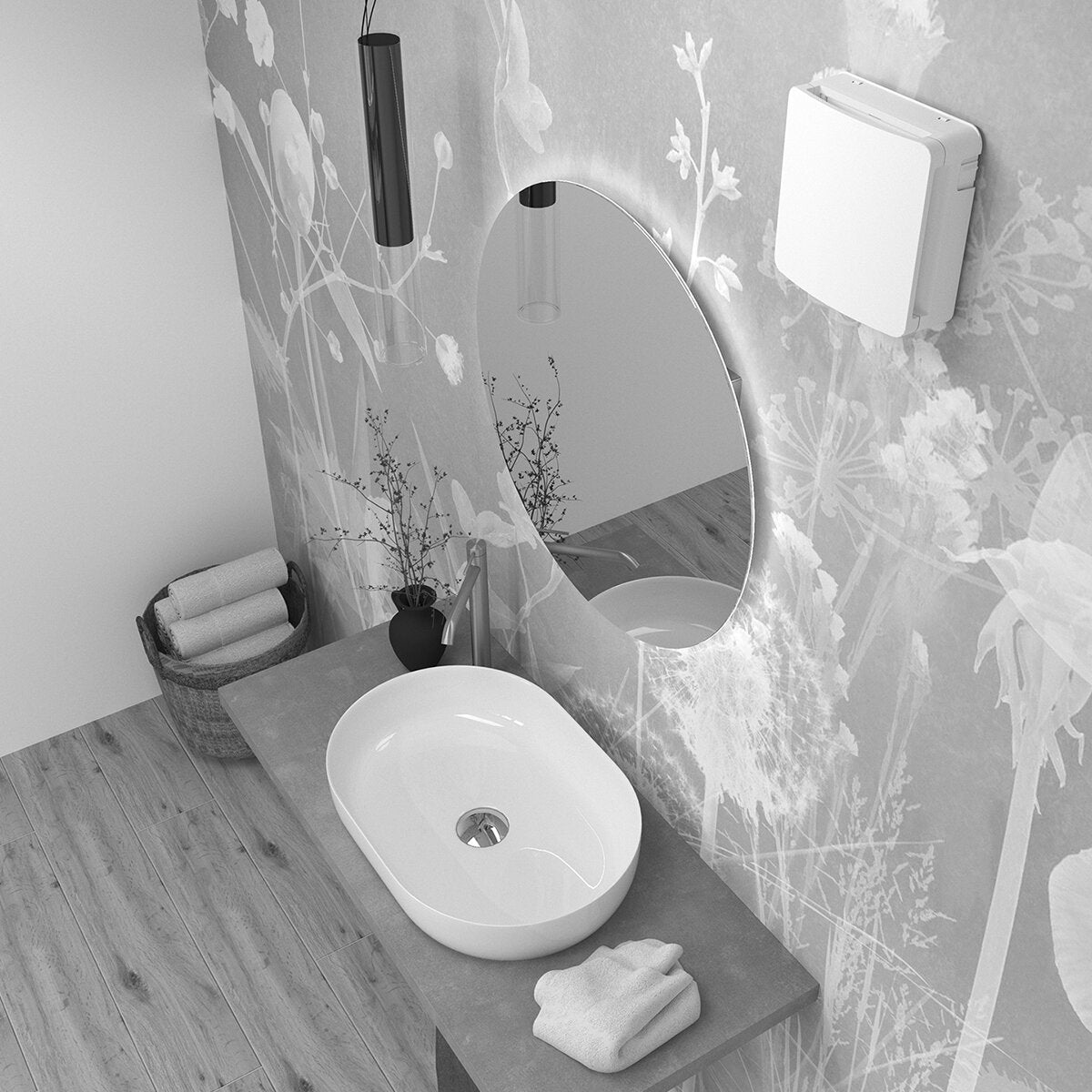 Dezentrale kontrollierte mechanische Lüftung Ercos EVMC 160 mit Wärmerückgewinnung Ø 160