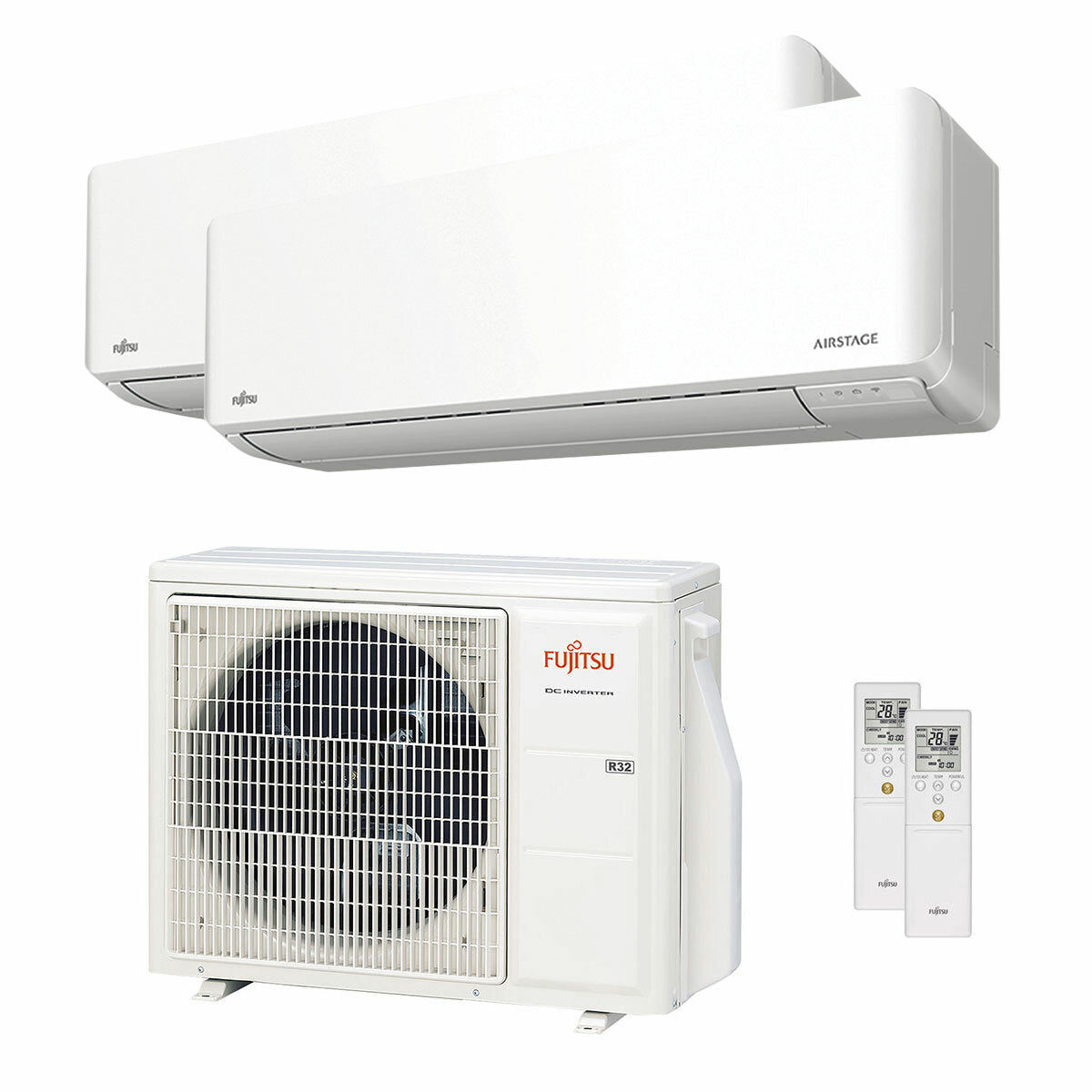 Climatiseur Fujitsu série KMCG WiFi dual split 7000+12000 BTU onduleur A+++ unité extérieure wifi 5 kW