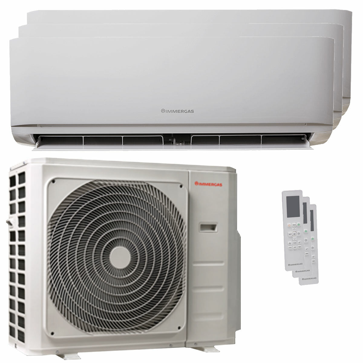 Immergas THOR Trial-Split-Klimaanlage 9000+12000+12000 BTU Inverter A++ Außeneinheit 7,9 kW