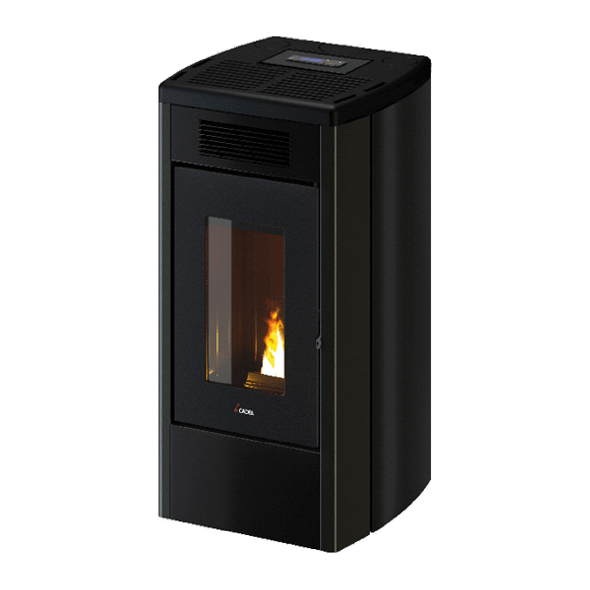 Poêle à granulés Cadel Atena Plus 14 avec air pulsé, 14 kW - WiFi, ANTHRACITE