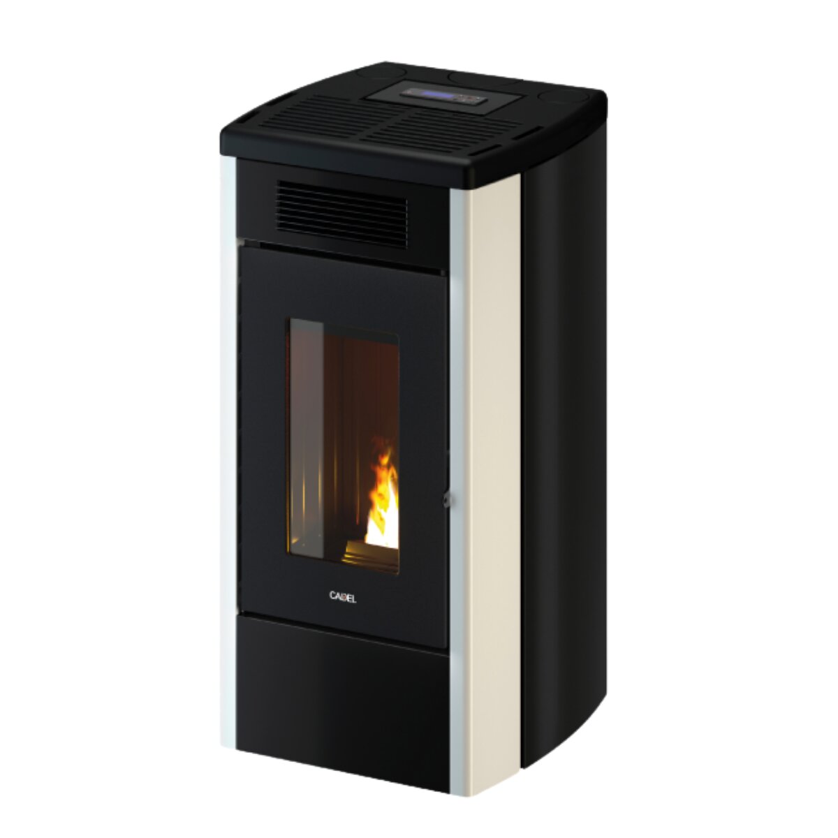 Cadel Atena Plus 12 pellet stove with ducted air, 12 kW - WiFi, WHITE