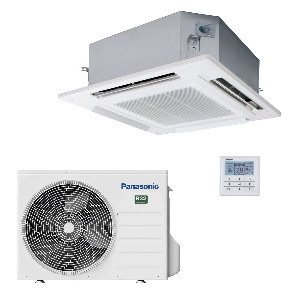 Climatiseur à cassette 4 voies Panasonic PACi NX Standard 18000 BTU R32 inverter A++/A++