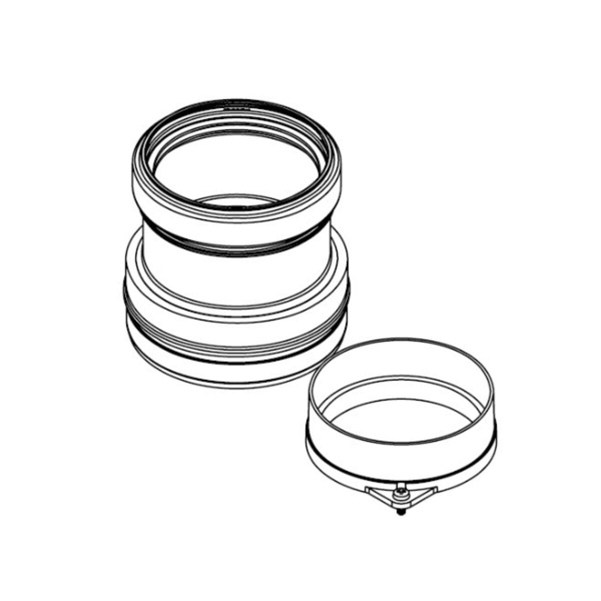 Fixed split kit for flue gas exhaust air/flue pipes 80/80 mm splitter for Beretta condensing boilers