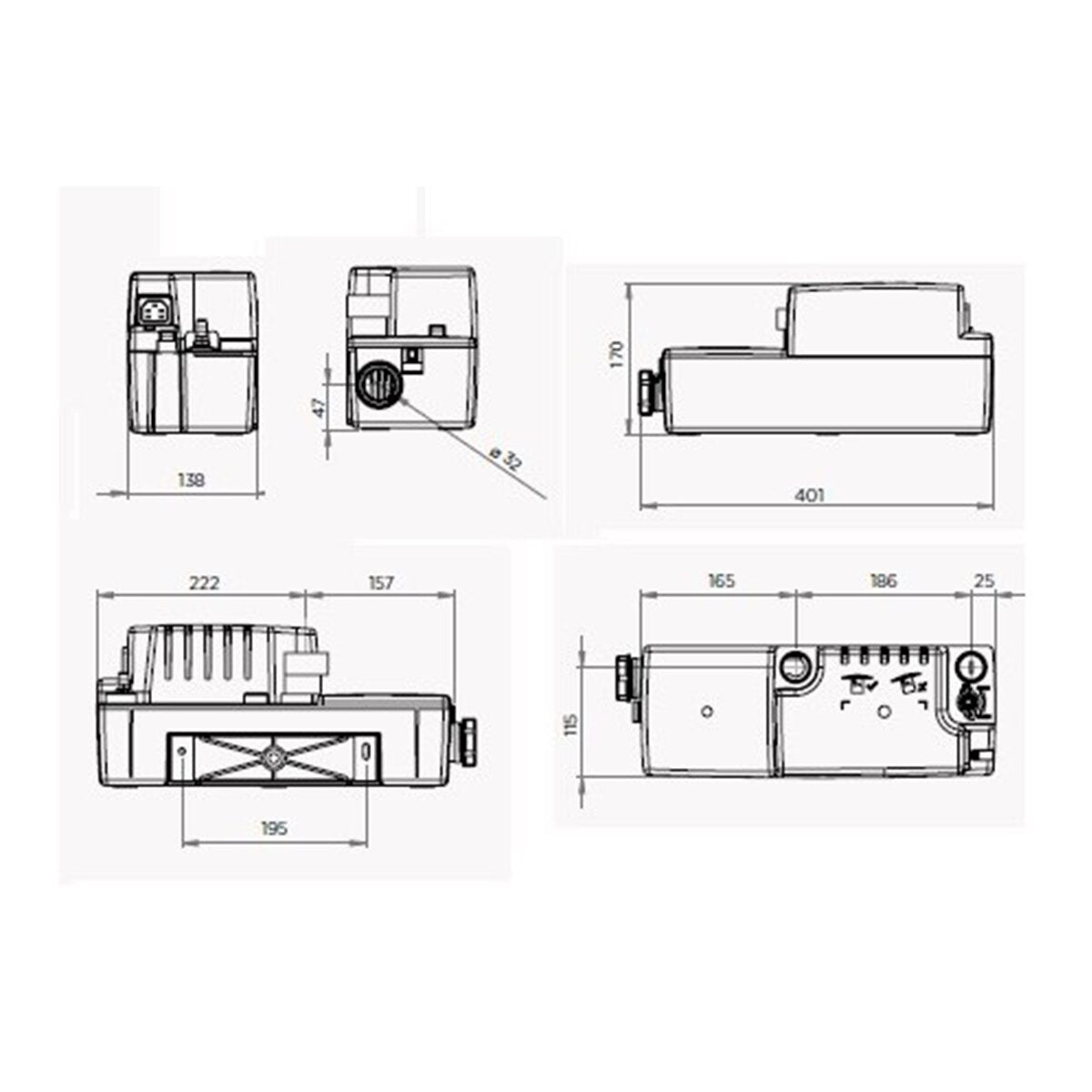 Pompe de relevage des condensats SFA SANICONDENS BEST FLAT - pour chaudières, climatiseurs, déshumidificateurs, unités de réfrigération