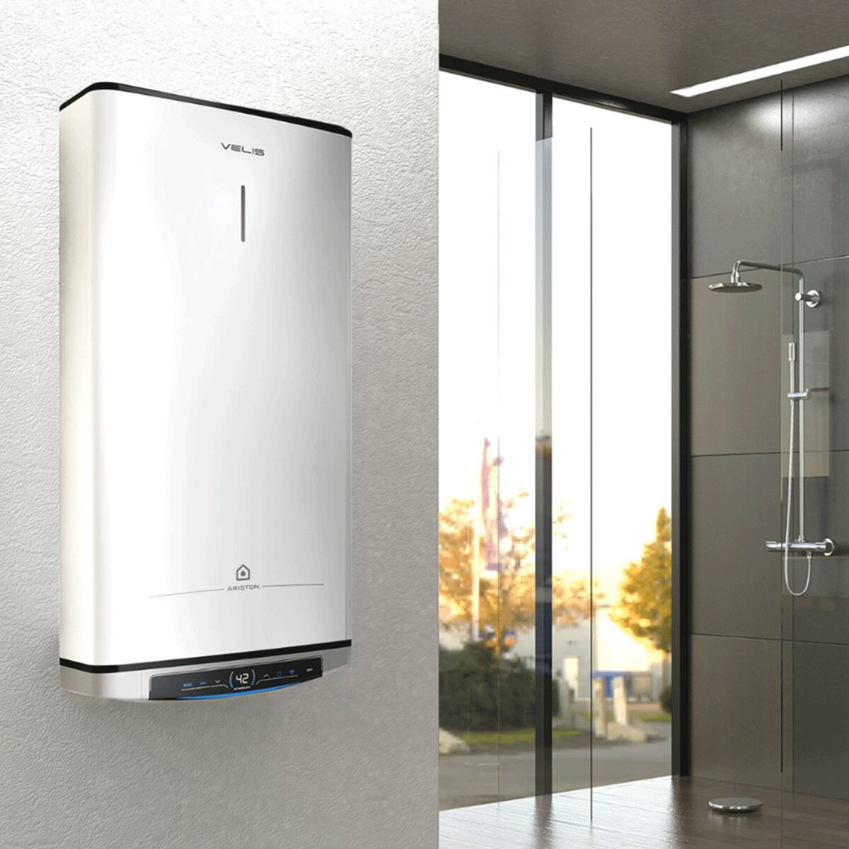 Chauffe-eau électrique horizontal/vertical Ariston Velis Dune WiFi 100 litres