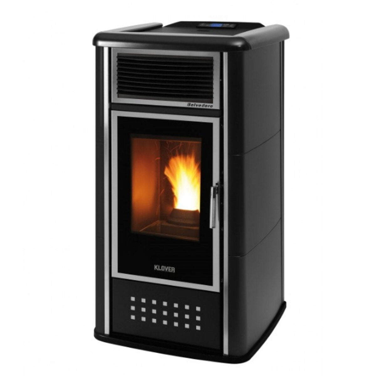 Klover Belvedere 28 pellet stove 23.7 kW water + air + acs matt black kit