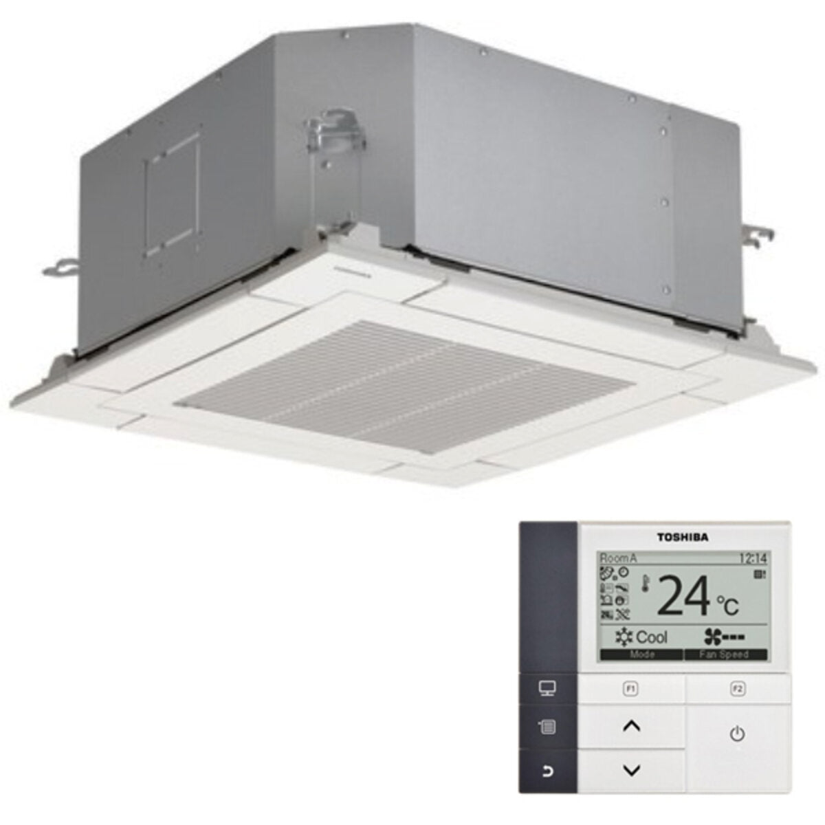 Toshiba U2 compact cassette 4-way trial split air conditioner 9000+12000+12000 BTU inverter A+++ external unit 7 kW