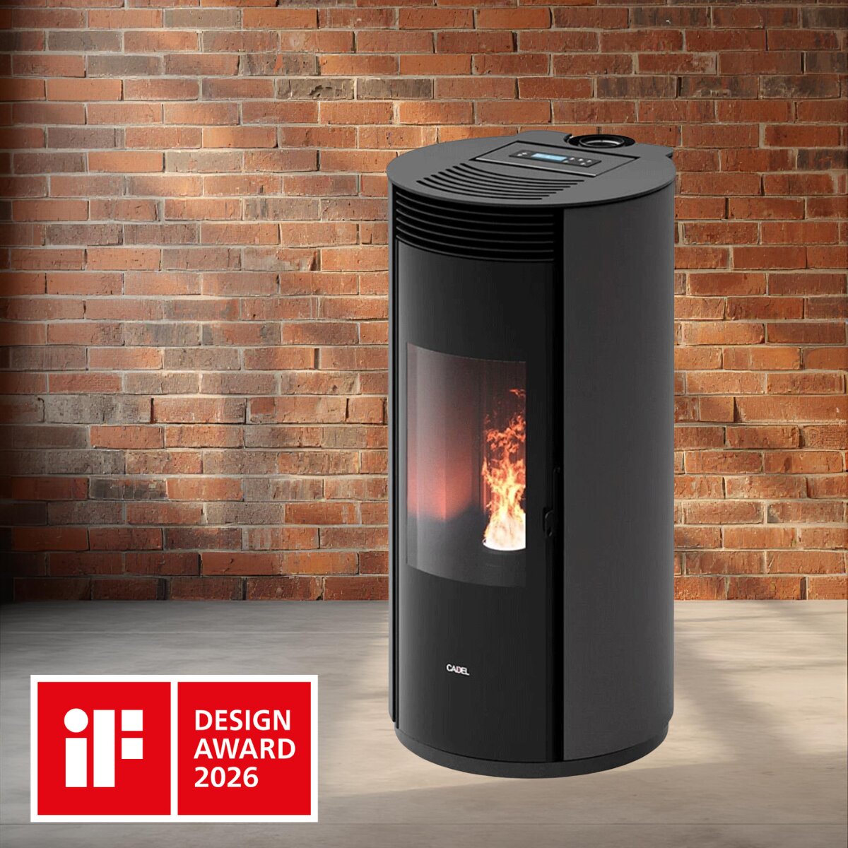 Cadel Spin Plus 9 8,5 kW Pelletkaminofen mit Warmluftzufuhr, WLAN, Titanium