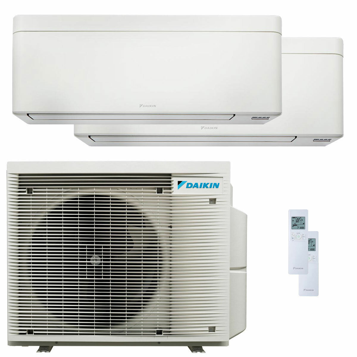 Daikin Stylish White Dual-Split-Klimaanlage 15000+15000 BTU Inverter A++ WLAN-Außeneinheit 7,8 kW