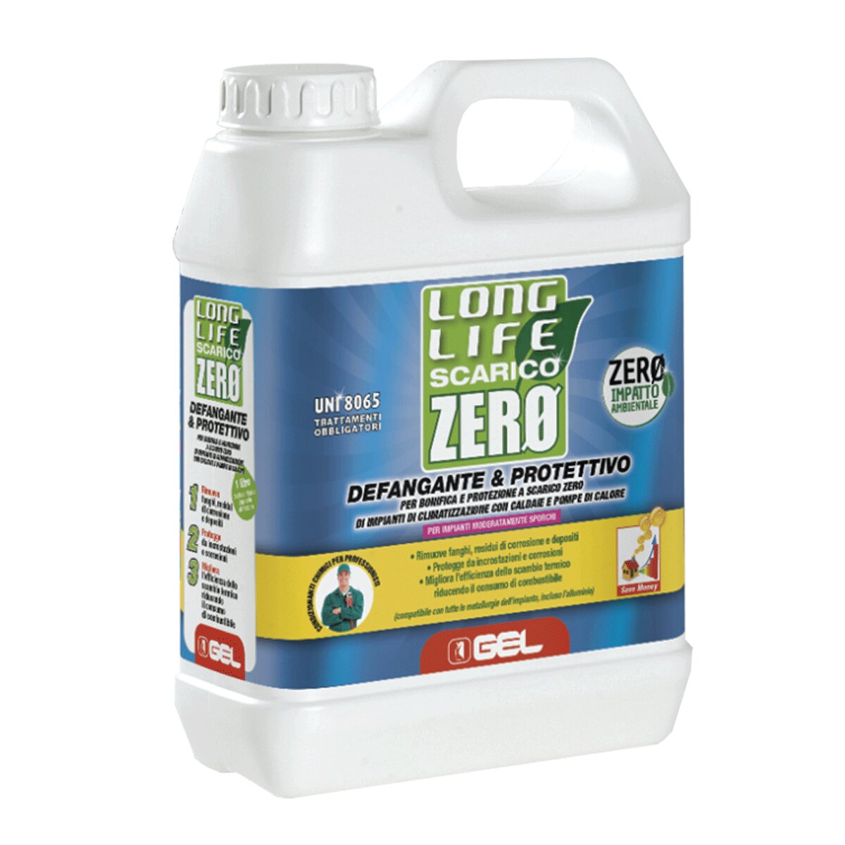 Nettoyant et protecteur pour systèmes de chauffage GEL Long Life 100 ZERO SCRAP 1 litre