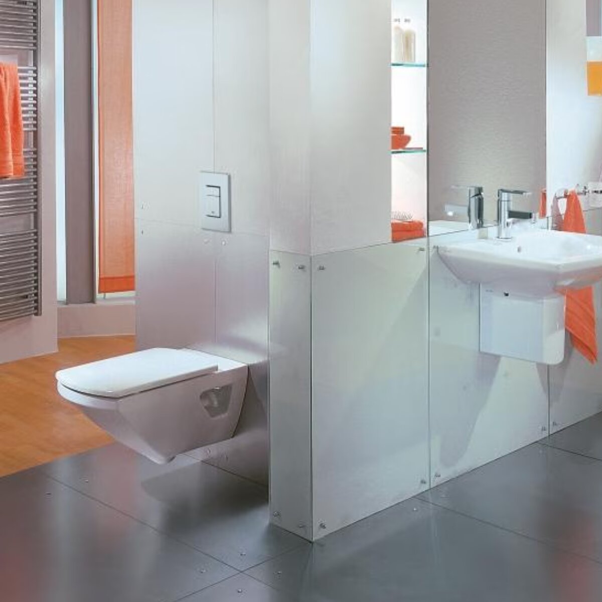 Grohe Einbau-WC-Spülkasten + Skate Cosmopolitan weiße WC-Abdeckplatte