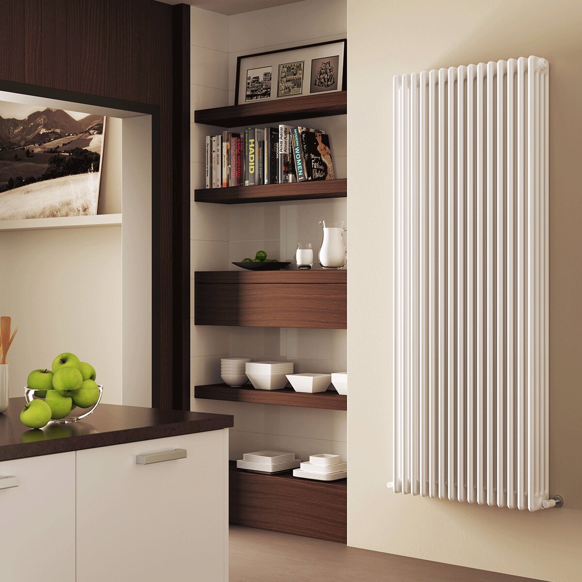 Cordivari Ardesia column radiator 4 columns/12 elements - Height 2000 Interaxis 1944 (mm)