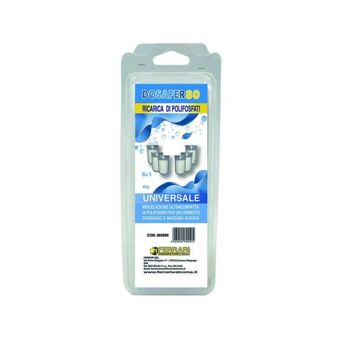 Ferrari Dosafer80 universal refill for 80g powder polyphosphate dispensers