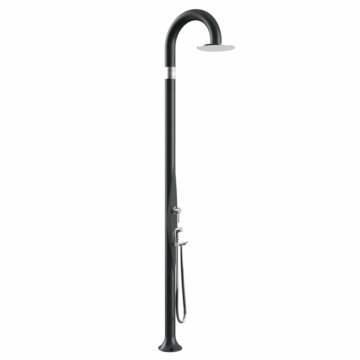 Arkema Funny Yin Anthracite garden showers with extractable hand shower