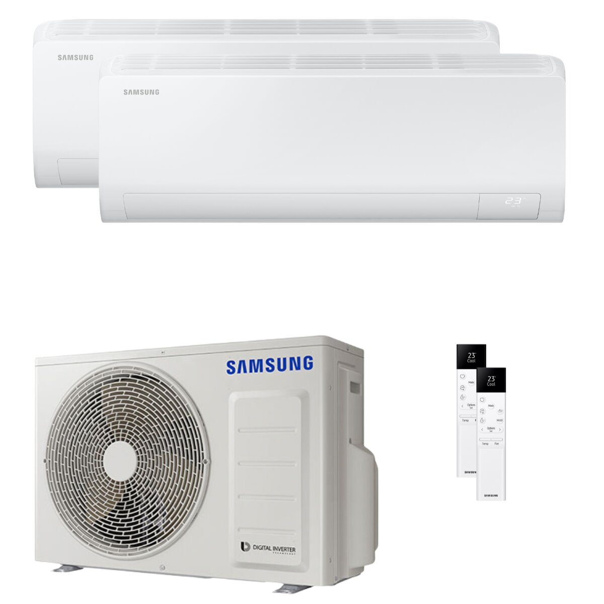 Samsung Cebu S2 Dual-Split-Klimaanlage 7000+12000 BTU Wechselrichter A+++ WLAN-Außeneinheit 4 kW