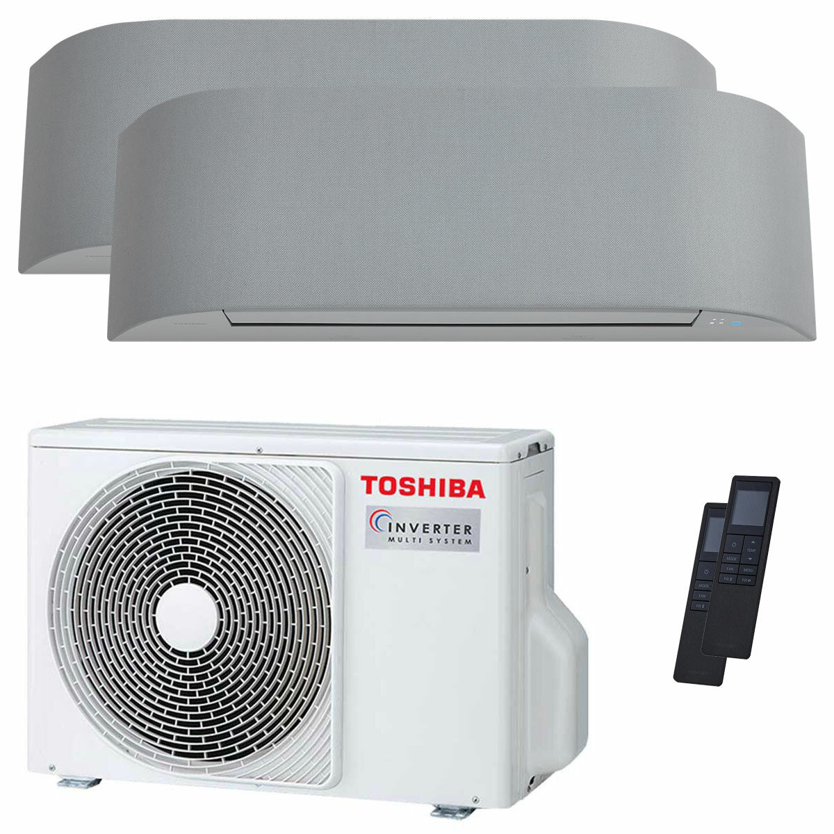 Toshiba Haori Dual-Split-Klimaanlage 7000+7000 BTU Inverter A++ WLAN-Außeneinheit 4 kW