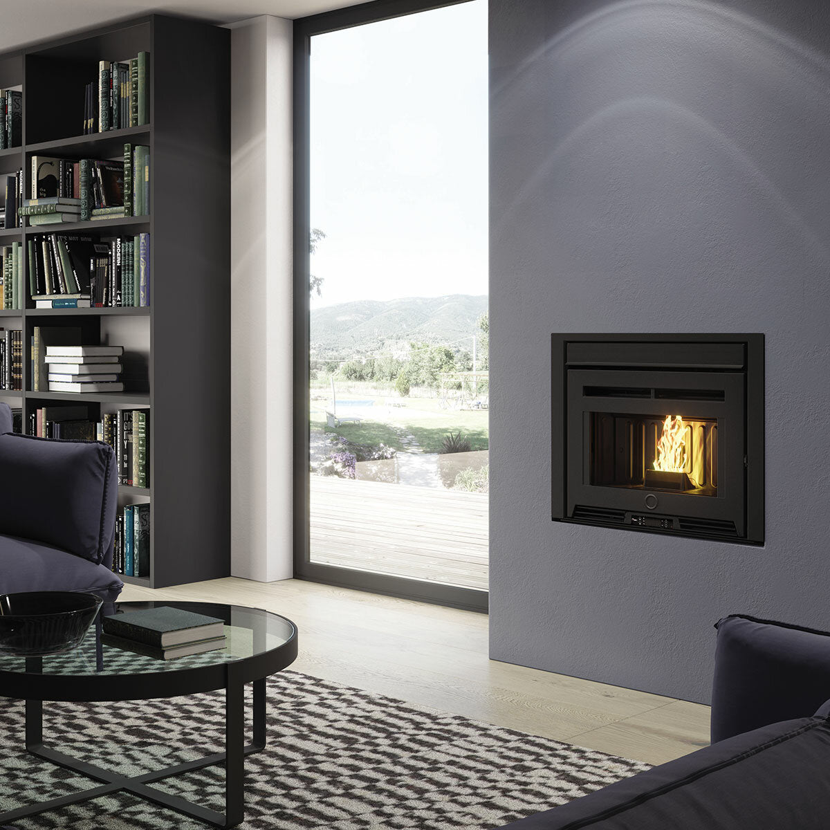 Pelletkamineinsatz PELLEK80 EVO2 EK63 – Edilkamin-Gruppe – 8 kW Luft WLAN