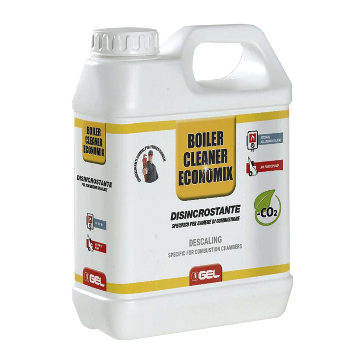 Nettoyant chambre de combustion pour chaudières à condensation GEL Boiler Cleaner ECONOMIX 1 litre