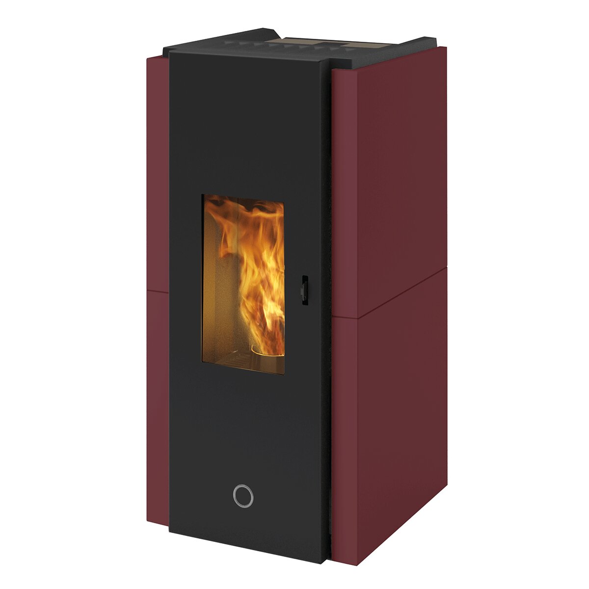 Poêle à pellets EK63 ZONE80 - Groupe Edilkamin - 7,6 kW hermétique Bordeaux