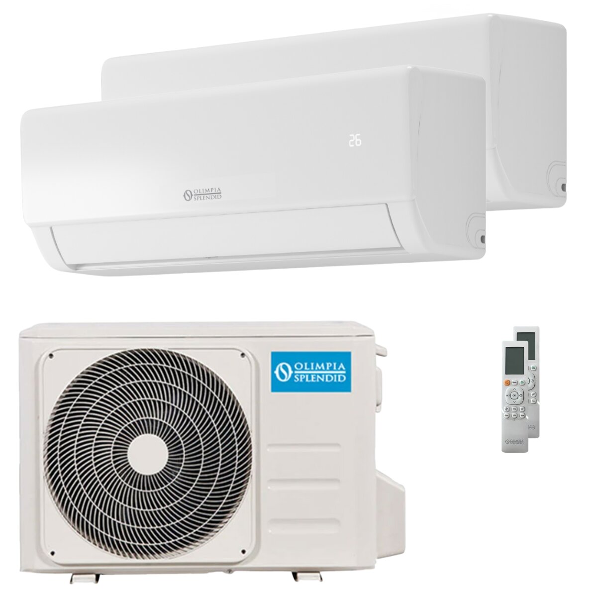 Olimpia Splendid Nexya S5 E Inverter-Doppel-Split-Klimaanlage 9000+9000 BTU Inverter A++ WLAN-Außeneinheit 5,3 kW