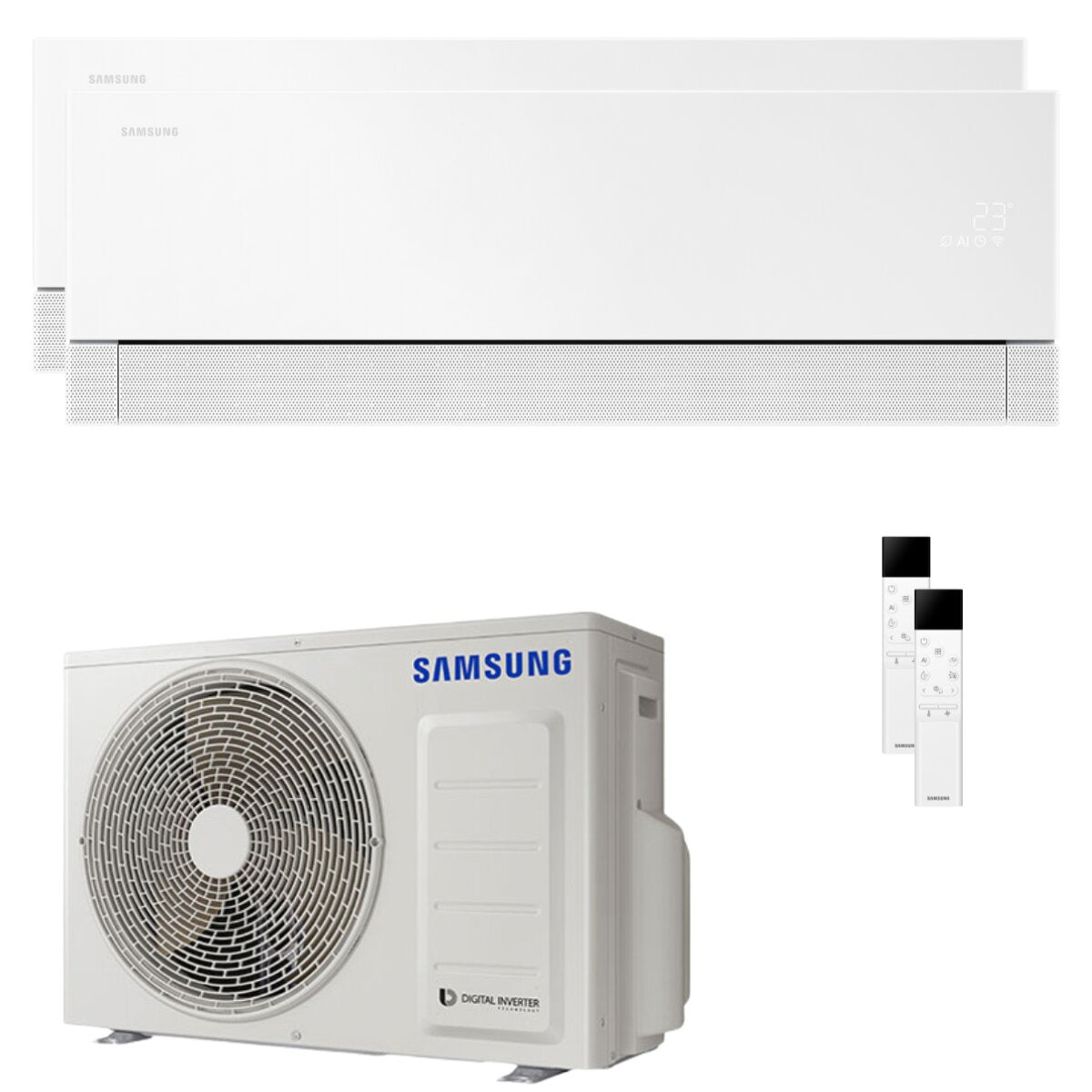 Samsung WindFree Première Plus dual split 9000+9000 BTU inverter A+++ wifi air conditioner with 4 kW outdoor unit