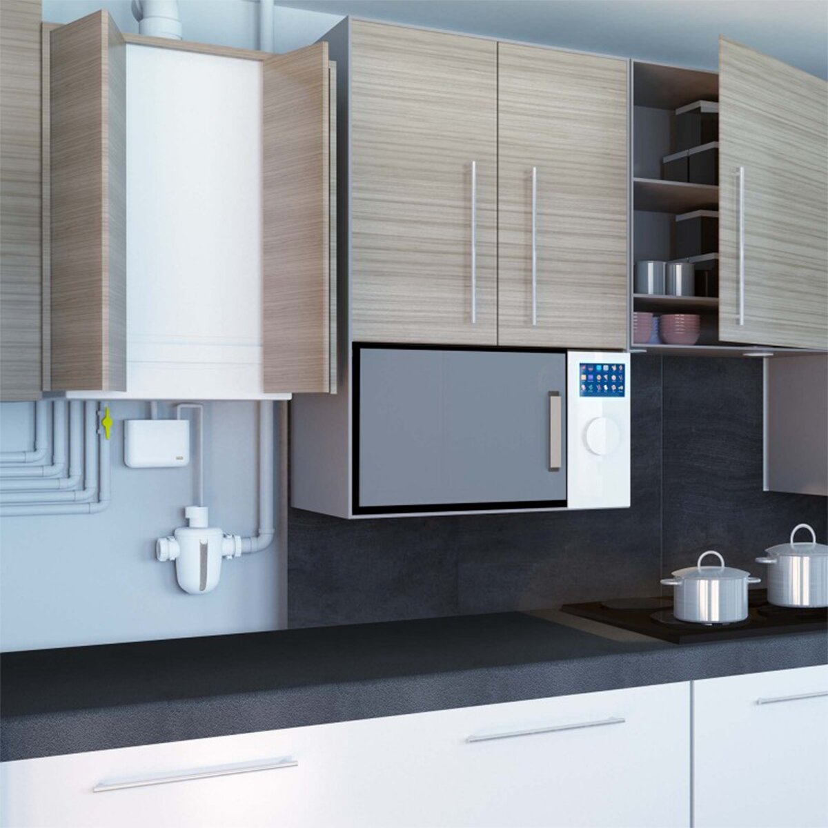 Mini neutraliseur de condensats acides SFA Sanineutral pour chaudières à condensation