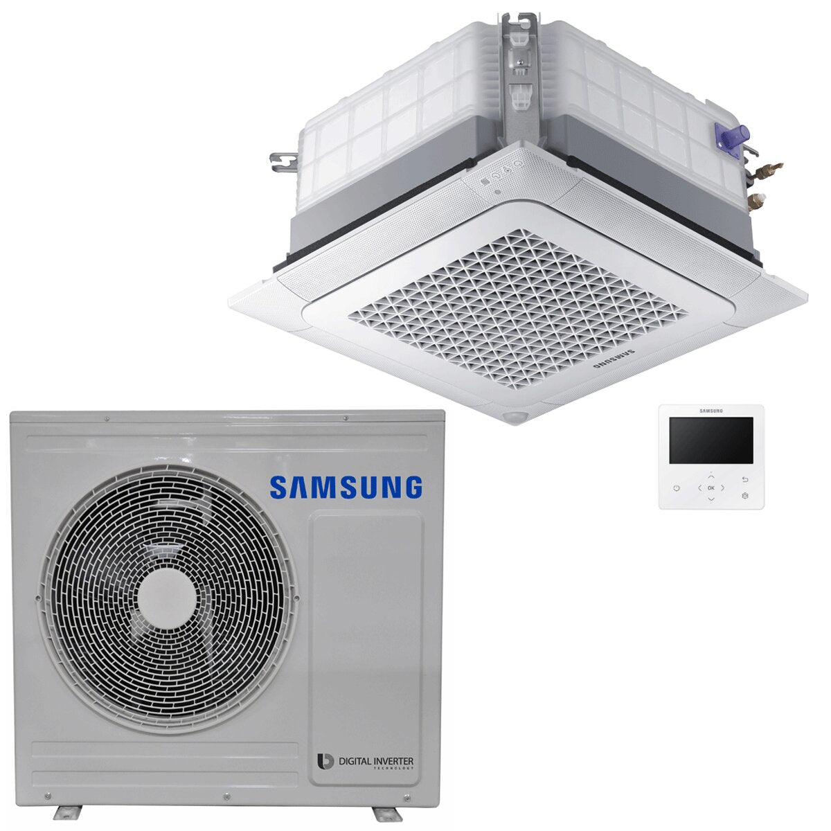 Samsung Cassette 4 Way Mini WindFree Commercial Air Conditioner 24000 BTU Inverter A++ External Unit 6.8 kW