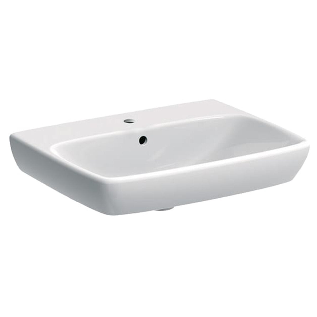Lavabo blanc suspendu 60 Geberit Selnova Square 60 cm
