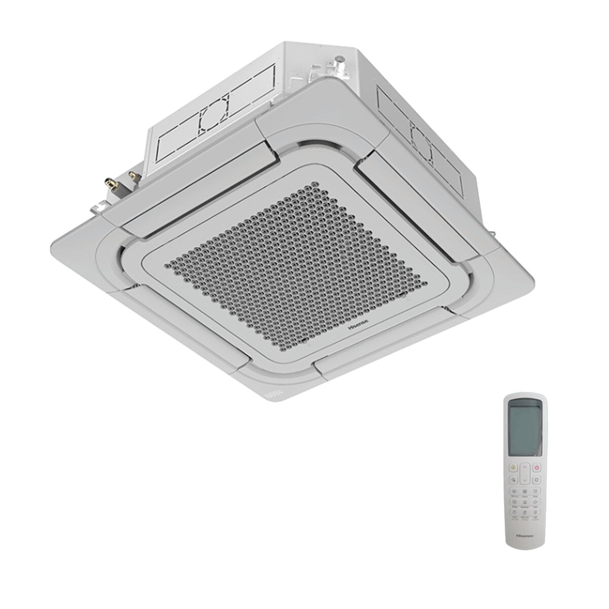 Climatiseur cassette Hisense 90x90 à flux circulaire 36 000 BTU R32 Inverter A++
