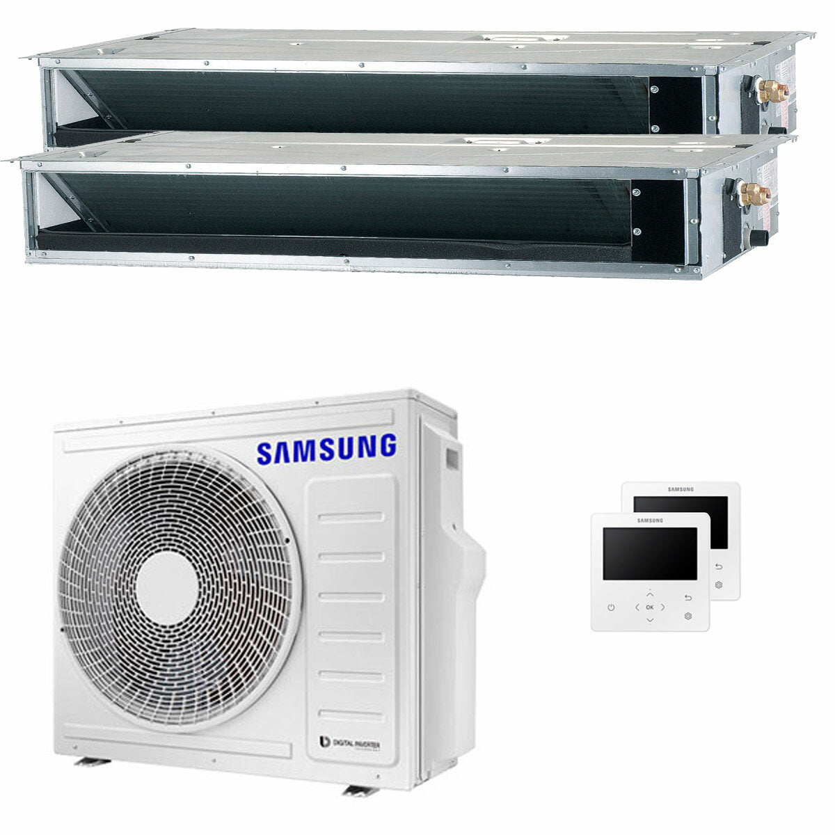 Samsung climatiseur gainable dual split 18000 + 18000 BTU inverter A++ unité extérieure 8 kW