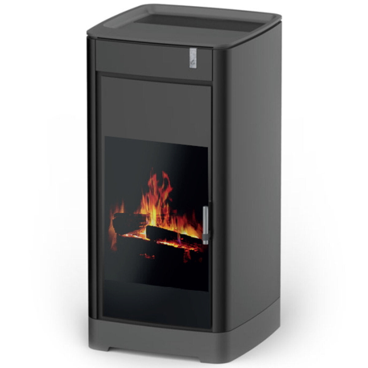 Poêle multi-combustibles Girolami Furni 22 noir, 22 kW, système hydronique + kit ECS
