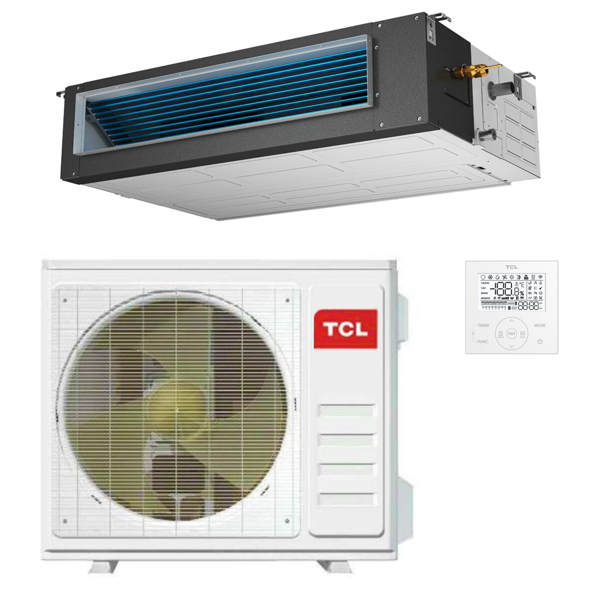 Climatiseur gainable TCL Série D 48 000 BTU R32 Inverter Wi-Fi A++/A+