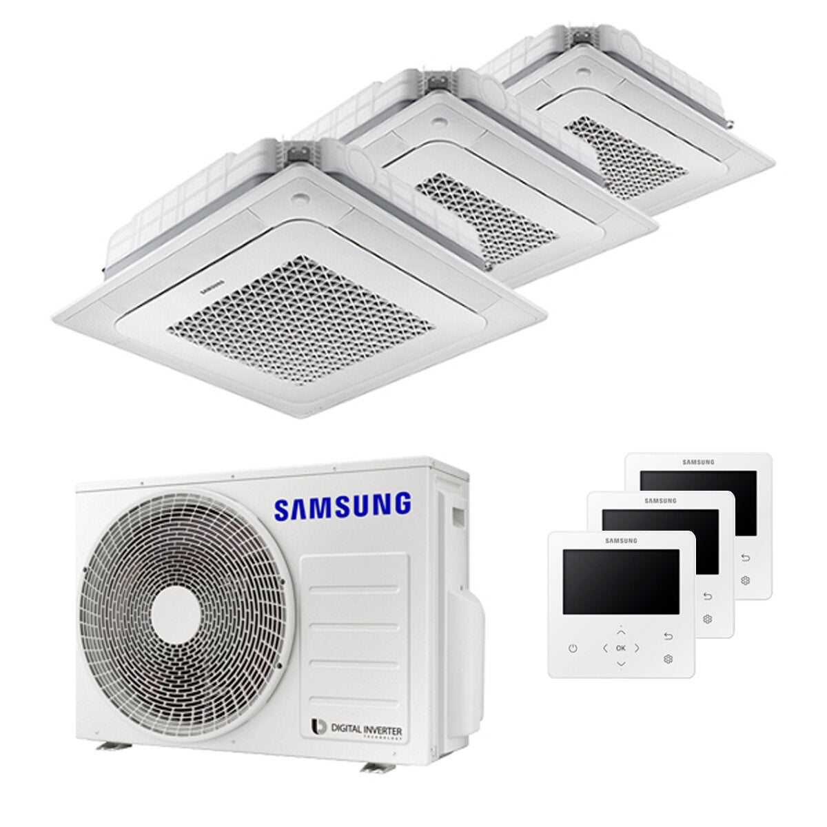 Samsung Air conditioner Windfree 4-way trial split 7000 + 7000 + 7000 BTU inverter A +++ outdoor unit 5.2 kW