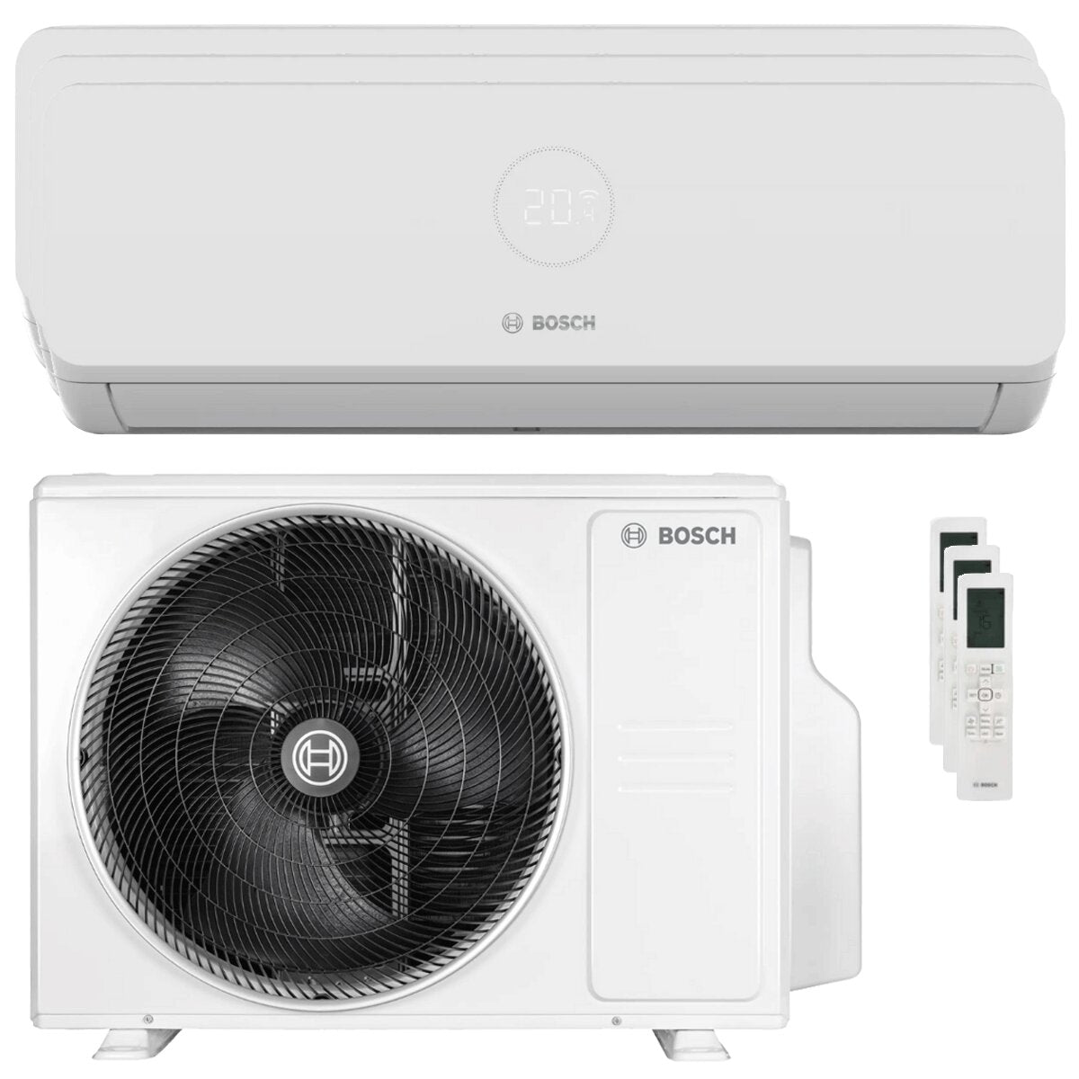Climatiseur split d'essai Bosch Climate 3200i 9000+9000+9000 BTU R32 Inverter A++ unité extérieure 6,2 kW