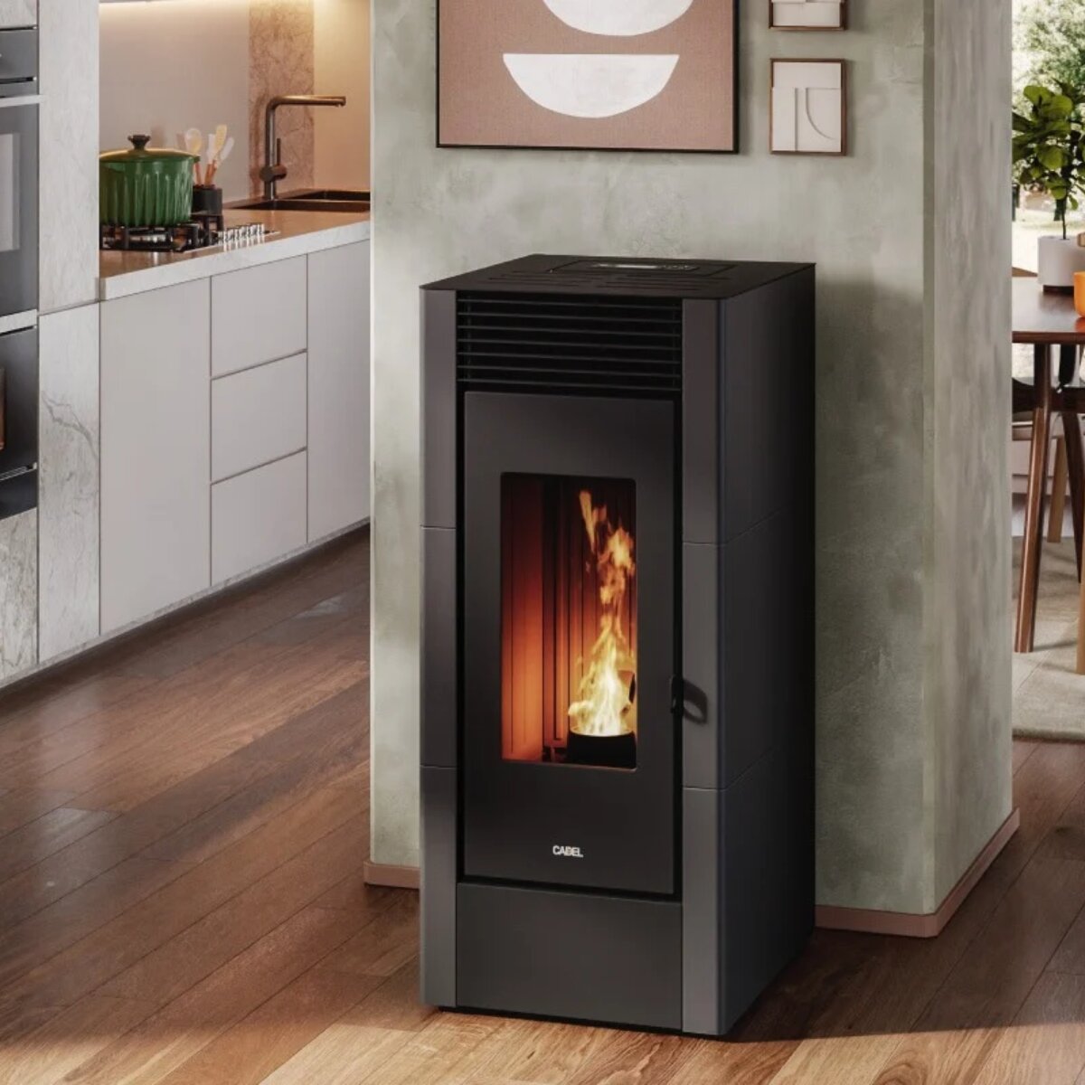 CADEL Cristal 11 air pellet stove 10.5 kW - WiFi ANTHRACITE