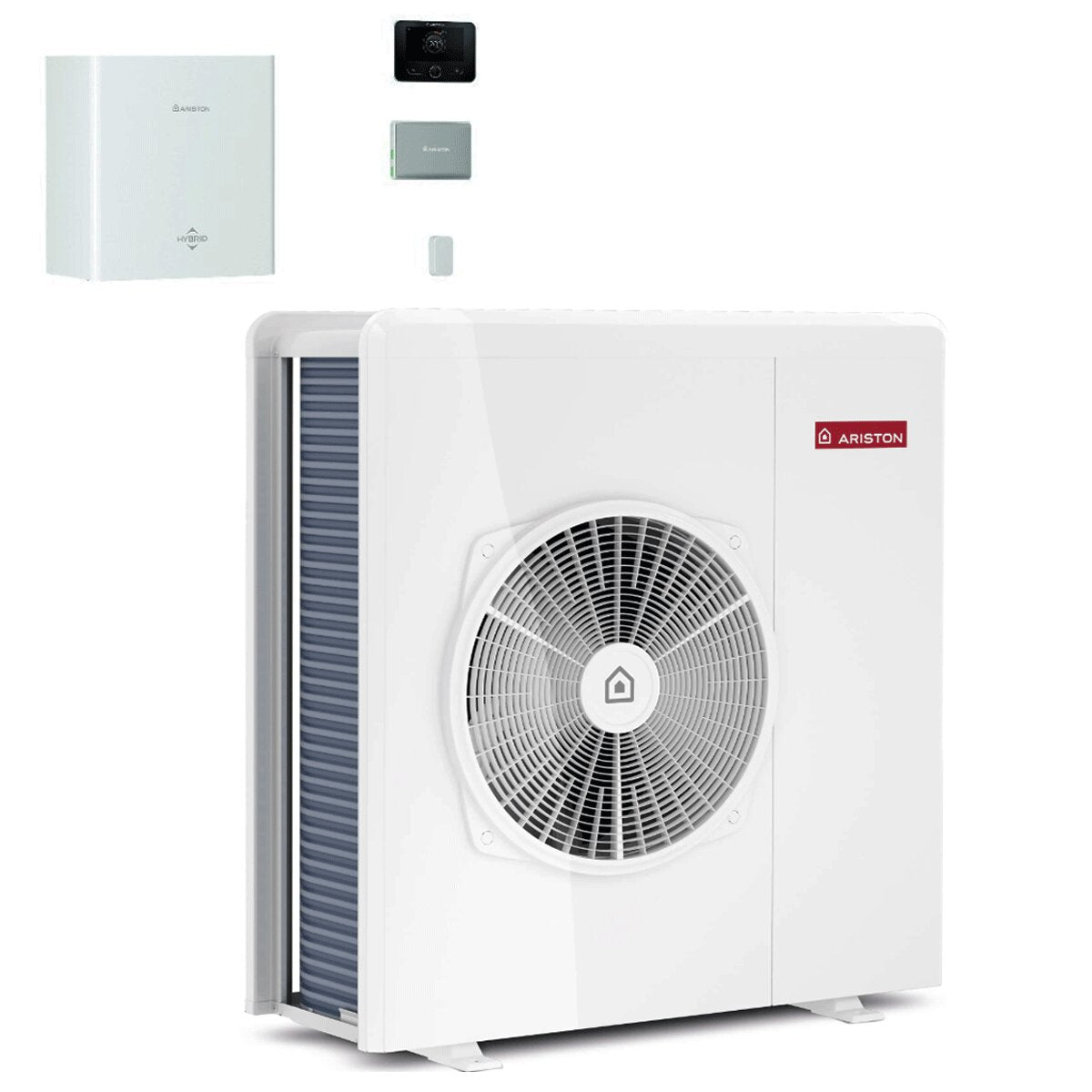 Ariston Nimbus M Hybrid Universal Net R32 8 kW einphasiger Wechselrichter A++ WiFi Luft-Wasser-Wärmepumpe