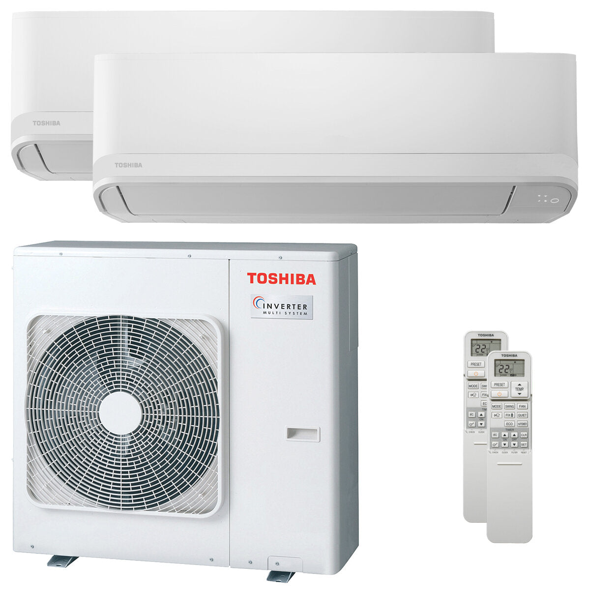 Climatiseur Toshiba Seiya Smart dual split 16000+16000 BTU inverseur A++ wifi unité extérieure 10 kW