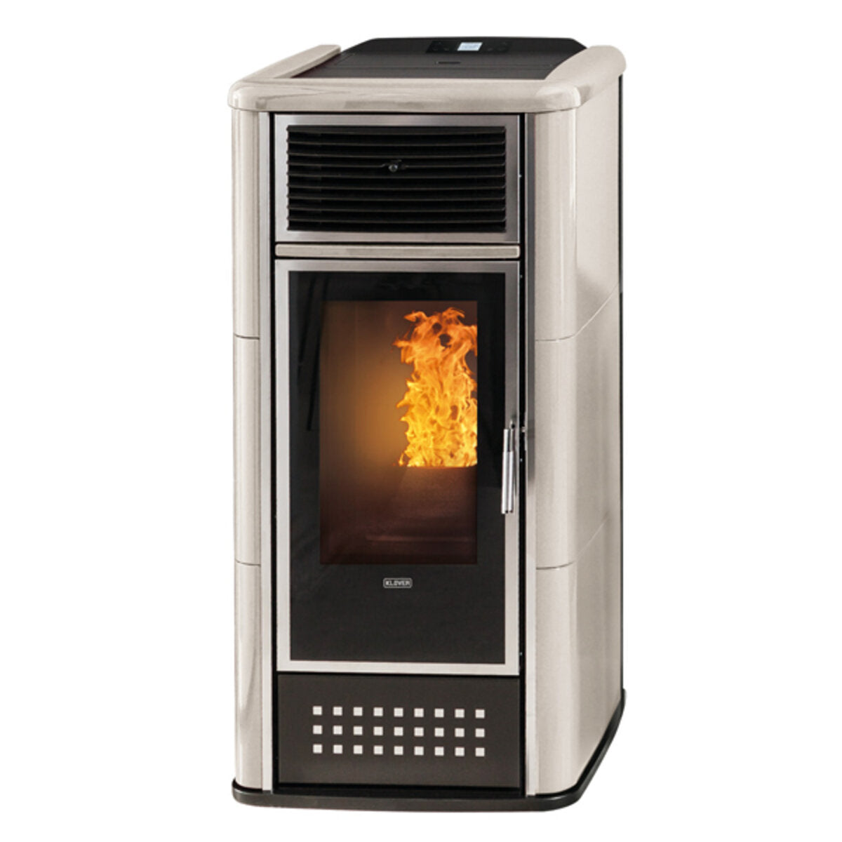 Klover Belvedere 28 pellet stove 23.7 kW water + air + ivory DHW kit