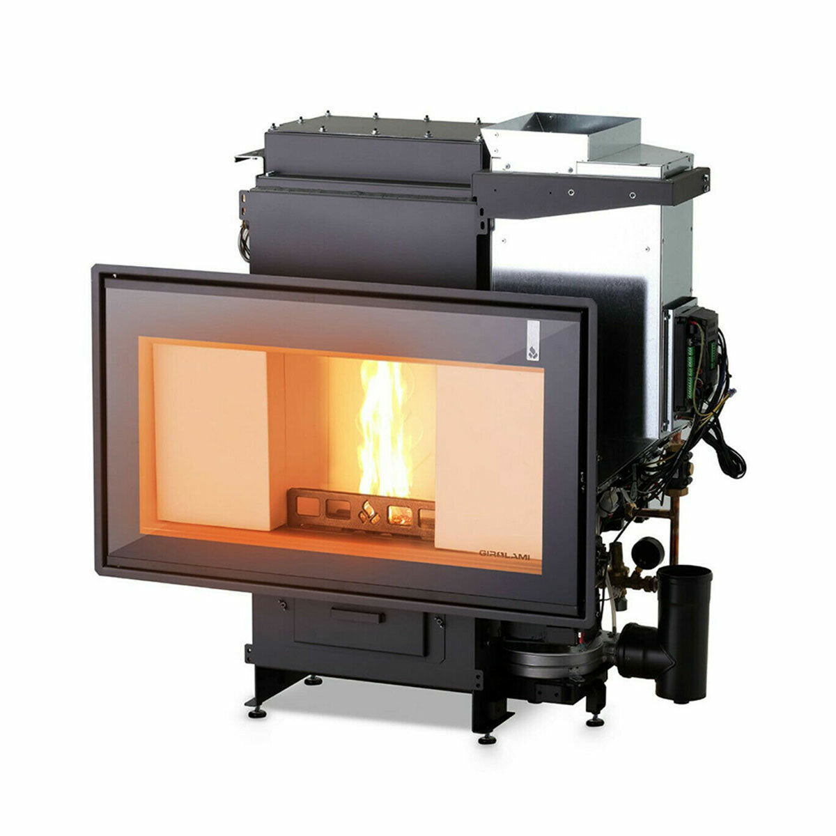 Girolami TI SLIM PANORAMA 26 23 kW Idro cheminée thermo multicombustible