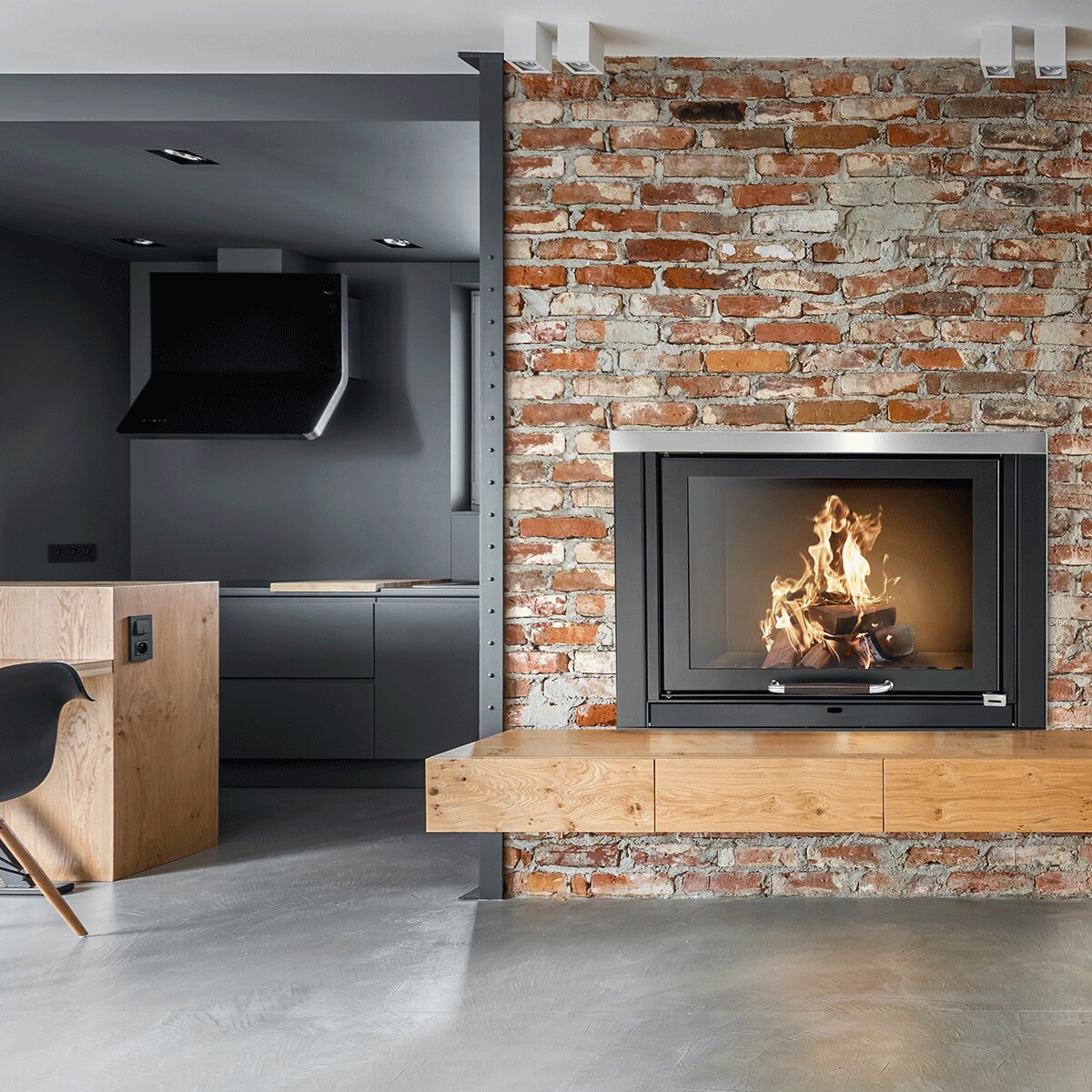 Thermocheminée à bois Idro Klover TKR 27 21 kW + kit ECS