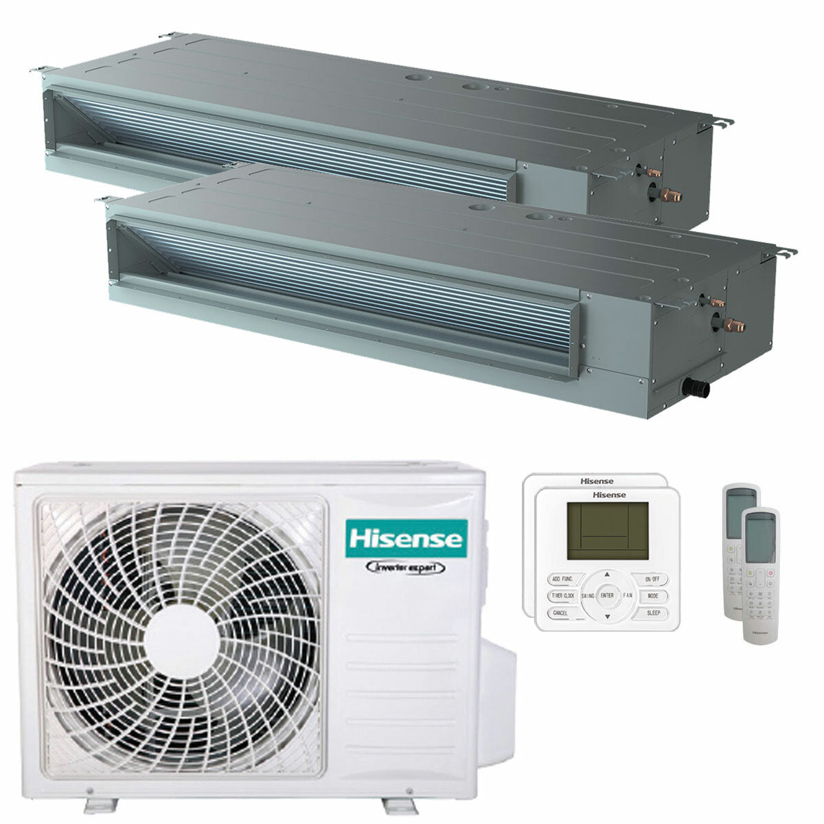 Hisense Ducted Air Conditioner ADT dual split 9000+18000 BTU inverter A++ outdoor unit 6.3 kW