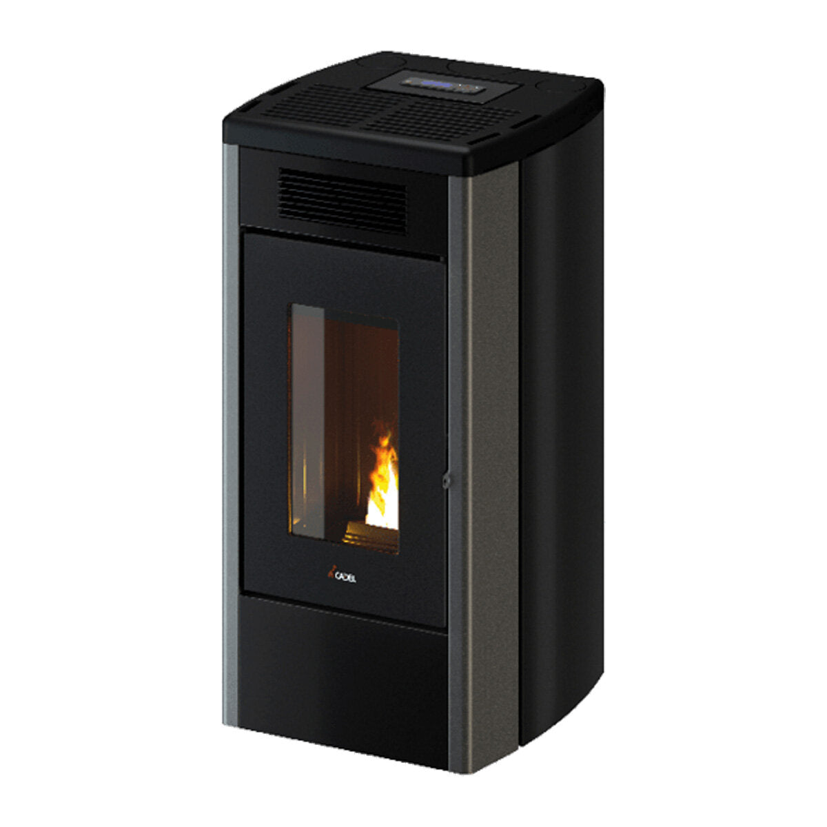 Poêle à granulés Cadel Atena Plus 14 avec air pulsé, 14 kW - WiFi TITANIUM