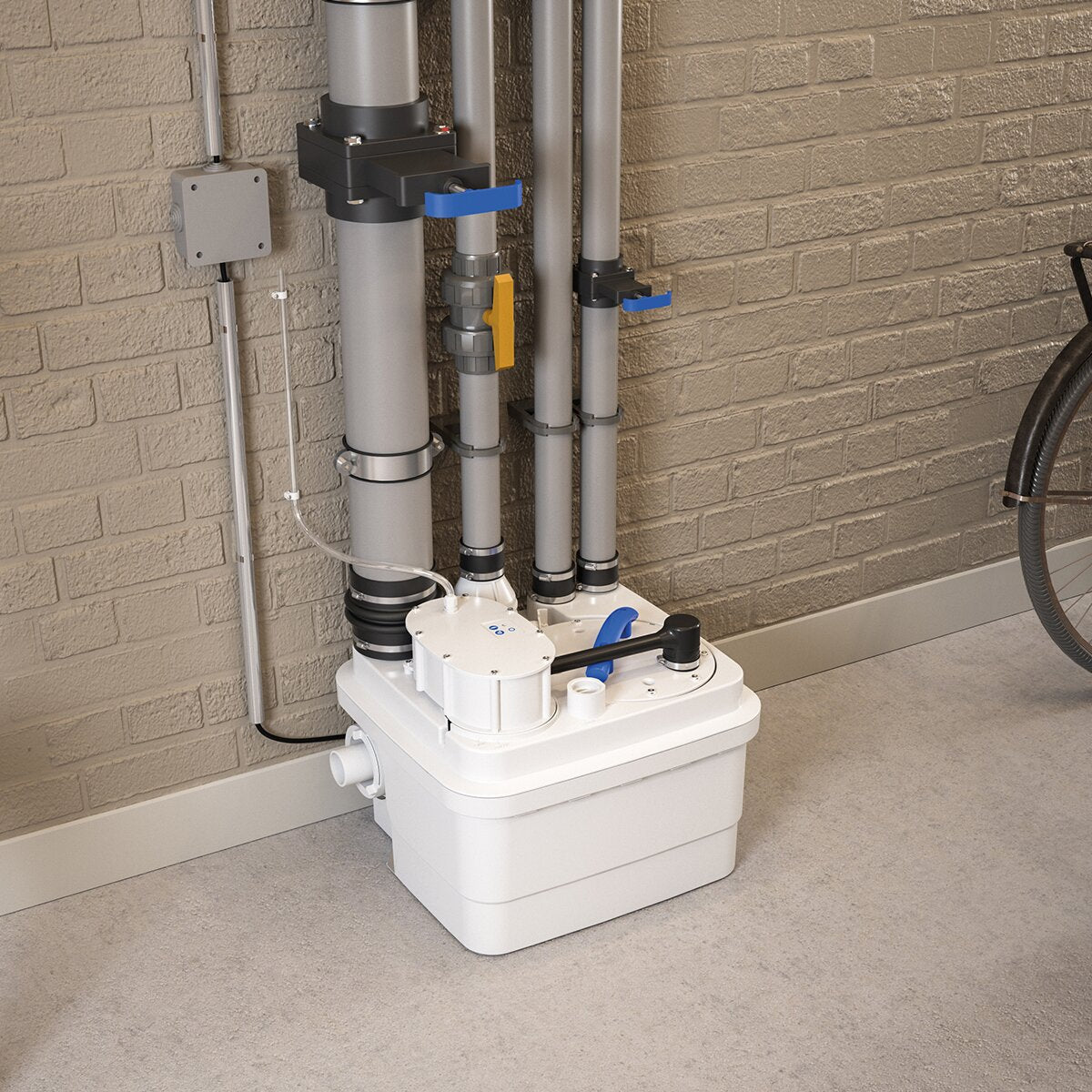 SFA SANICUBIC 1 WC Broyeur - STATION DE RELEVAGE DES EAUX USÉES - pour toilettes, salles de bains, cuisines ou buanderies