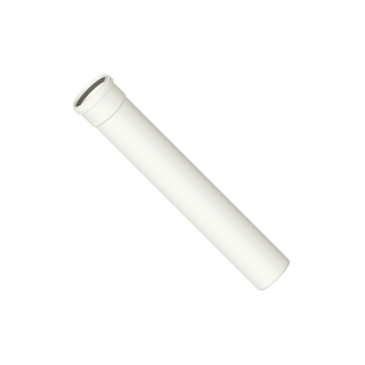 Straight element condensing boiler fume exhaust pipe diam. 125mm. length 500mm. m/f in pp