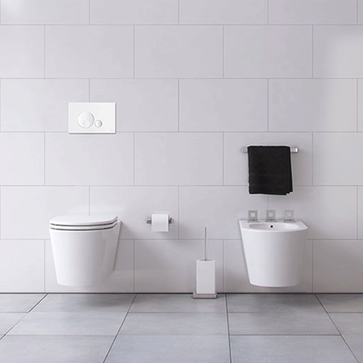 Doppelknopfplatte OLI GLOBE Weiß