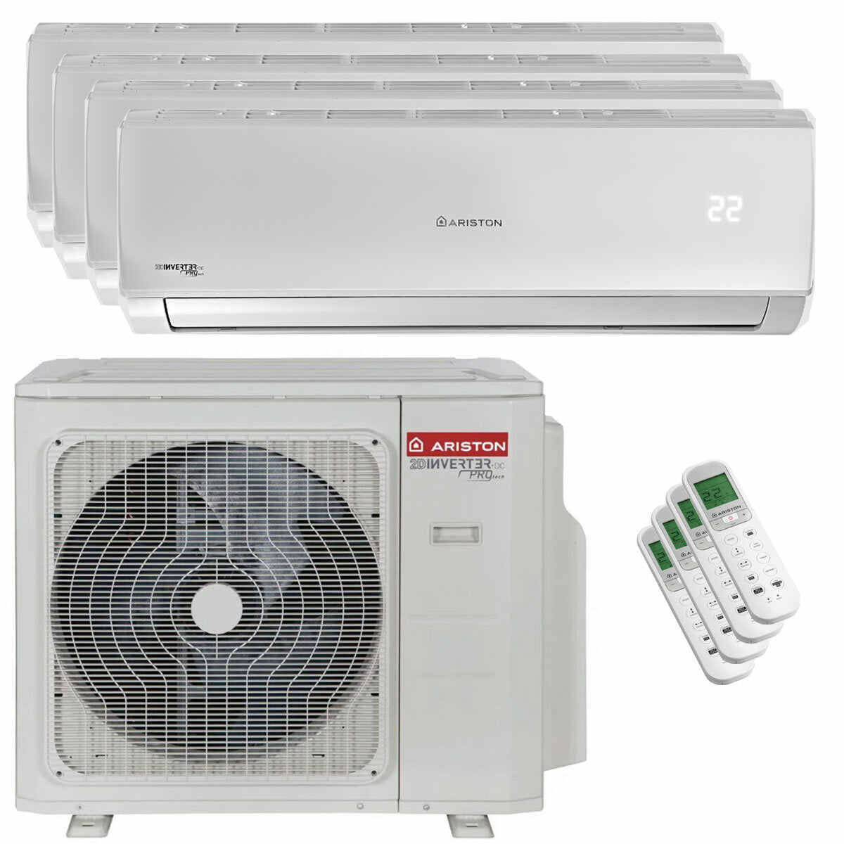 Climatiseur quadri split Ariston ALYS R32 9000+12000+12000+12000 BTU inverseur A++ unité extérieure 10,6 kW