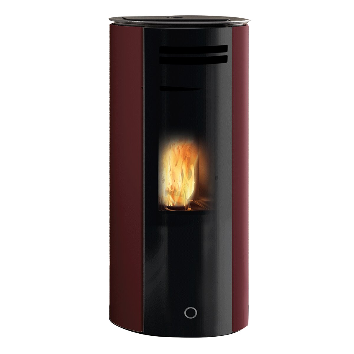 Pelletofen EK63 SPY110+ – Edilkamin-Gruppe – 10,5 kW, versiegelt mit Kanalluft Bordeaux
