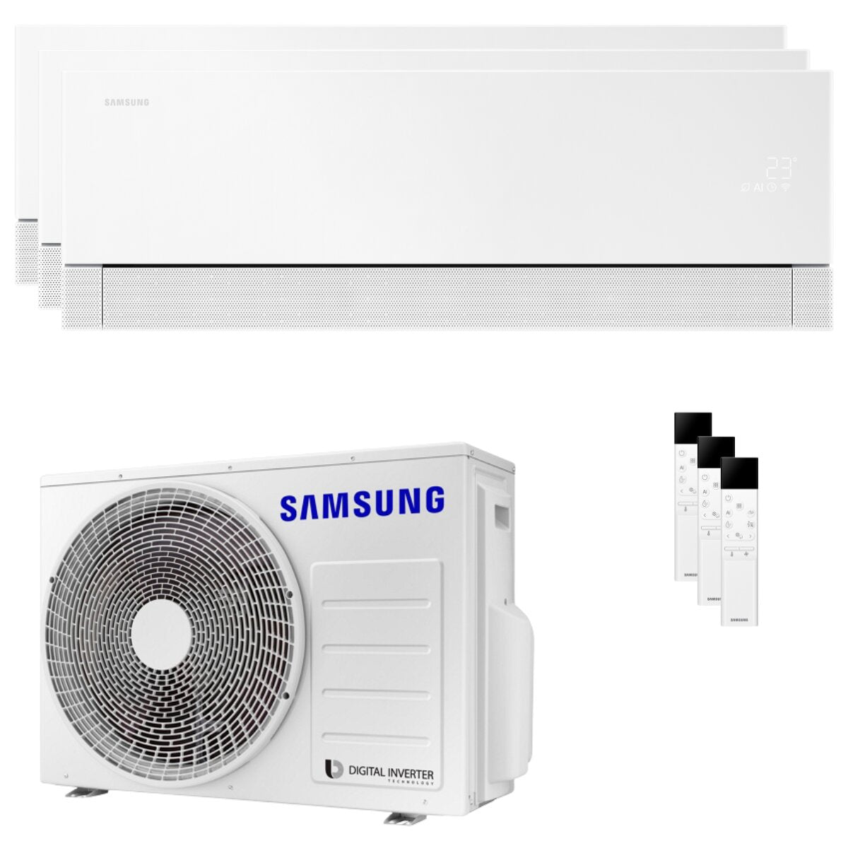 Samsung WindFree Première Plus trial split air conditioner 7000+9000+12000 BTU inverter A++ wifi external unit 5.2 kW
